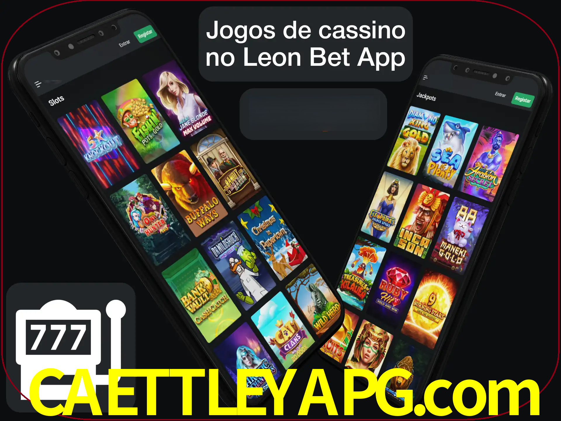 Escolha quais jogos de cassino jogar no app.