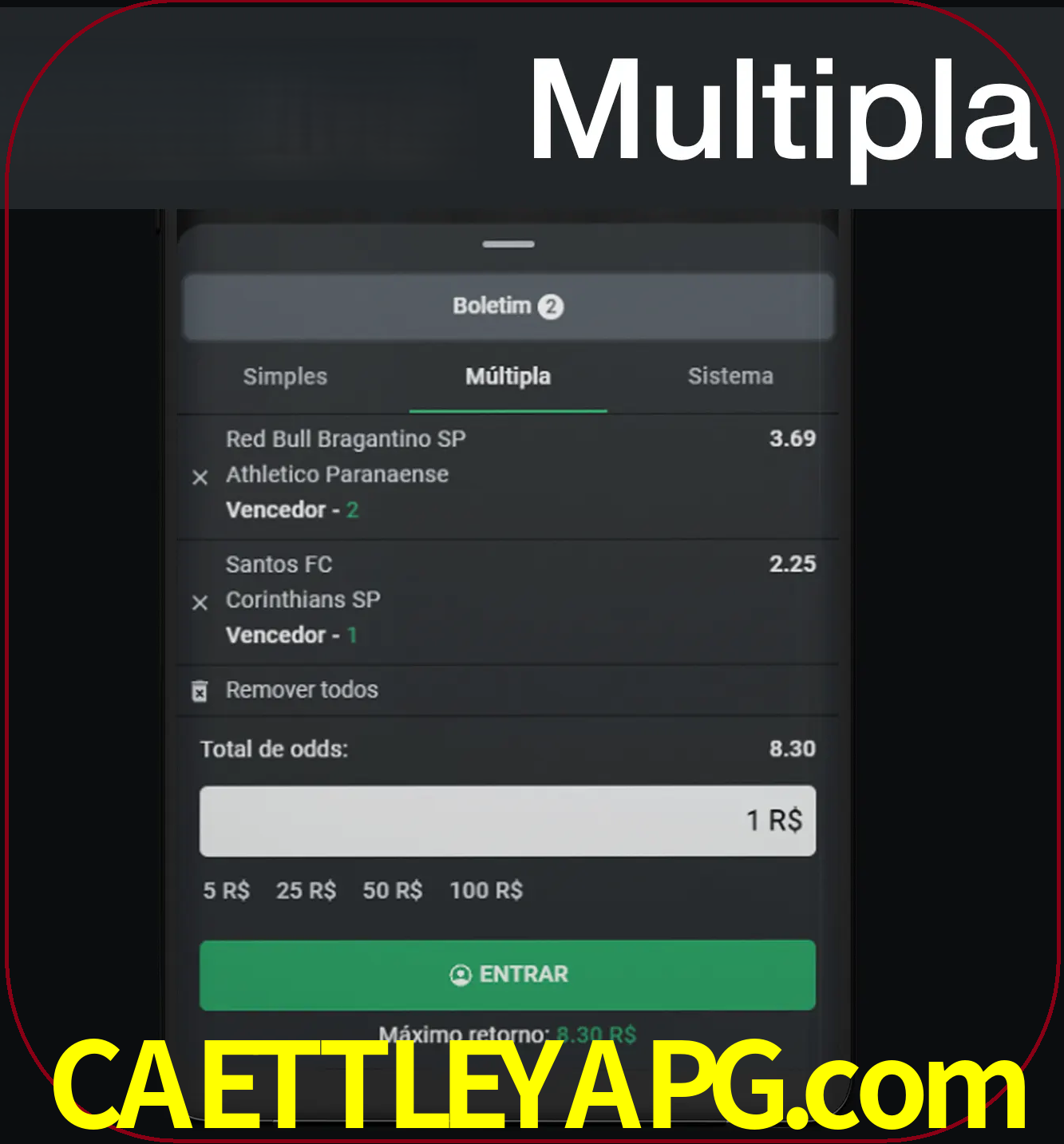 Faça apostas mais valiosas com mais de duas apostas.