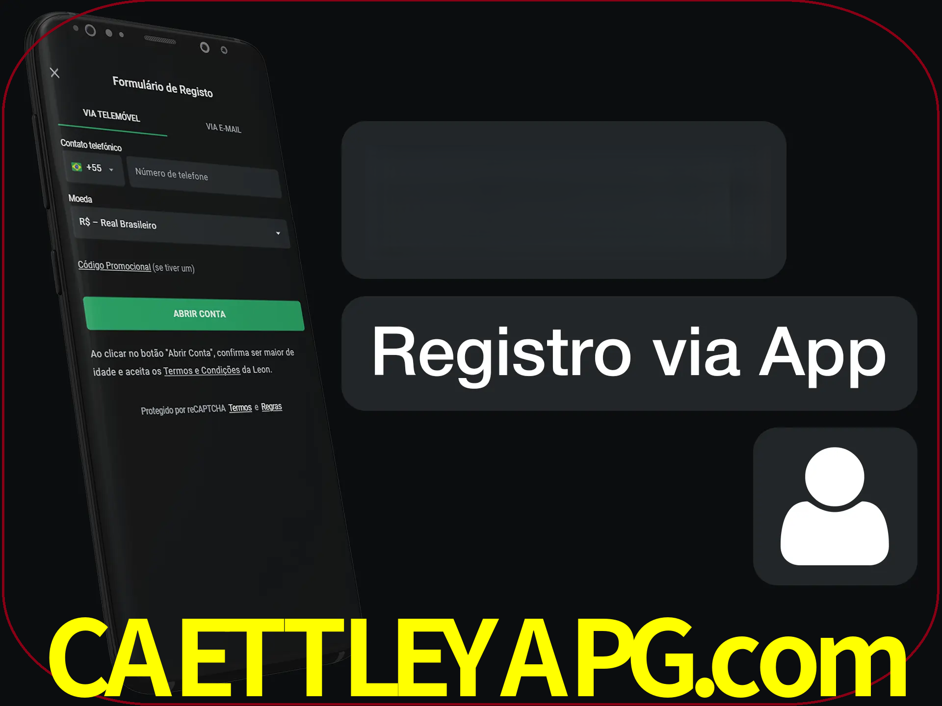 Registre-se com duas etapas usando o aplicativo.