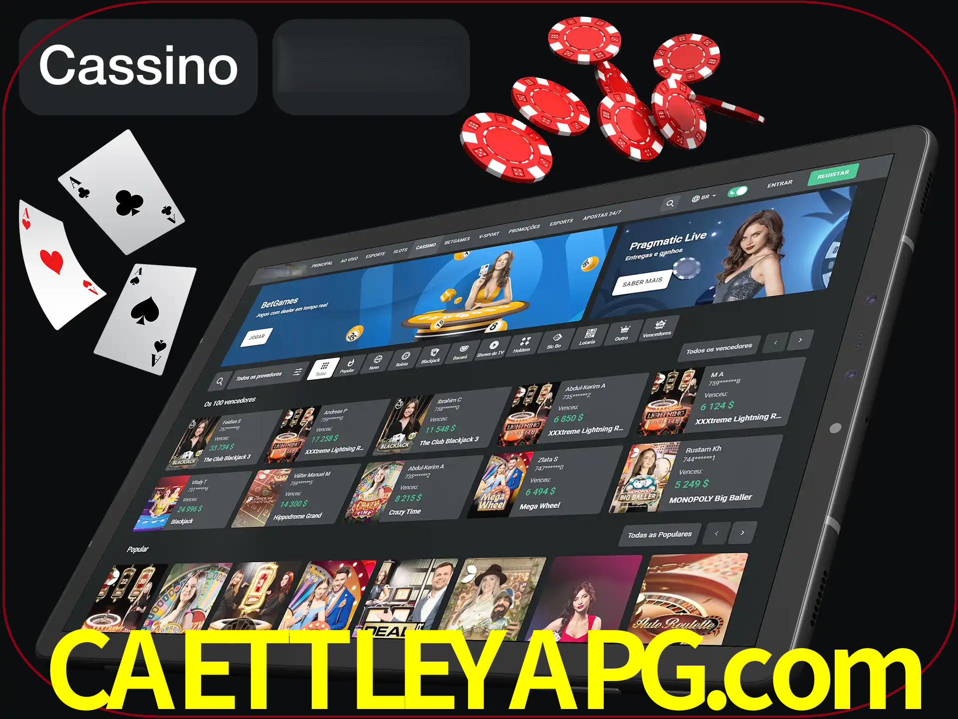 Jogue vários jogos de cassino em nosso cassino.
