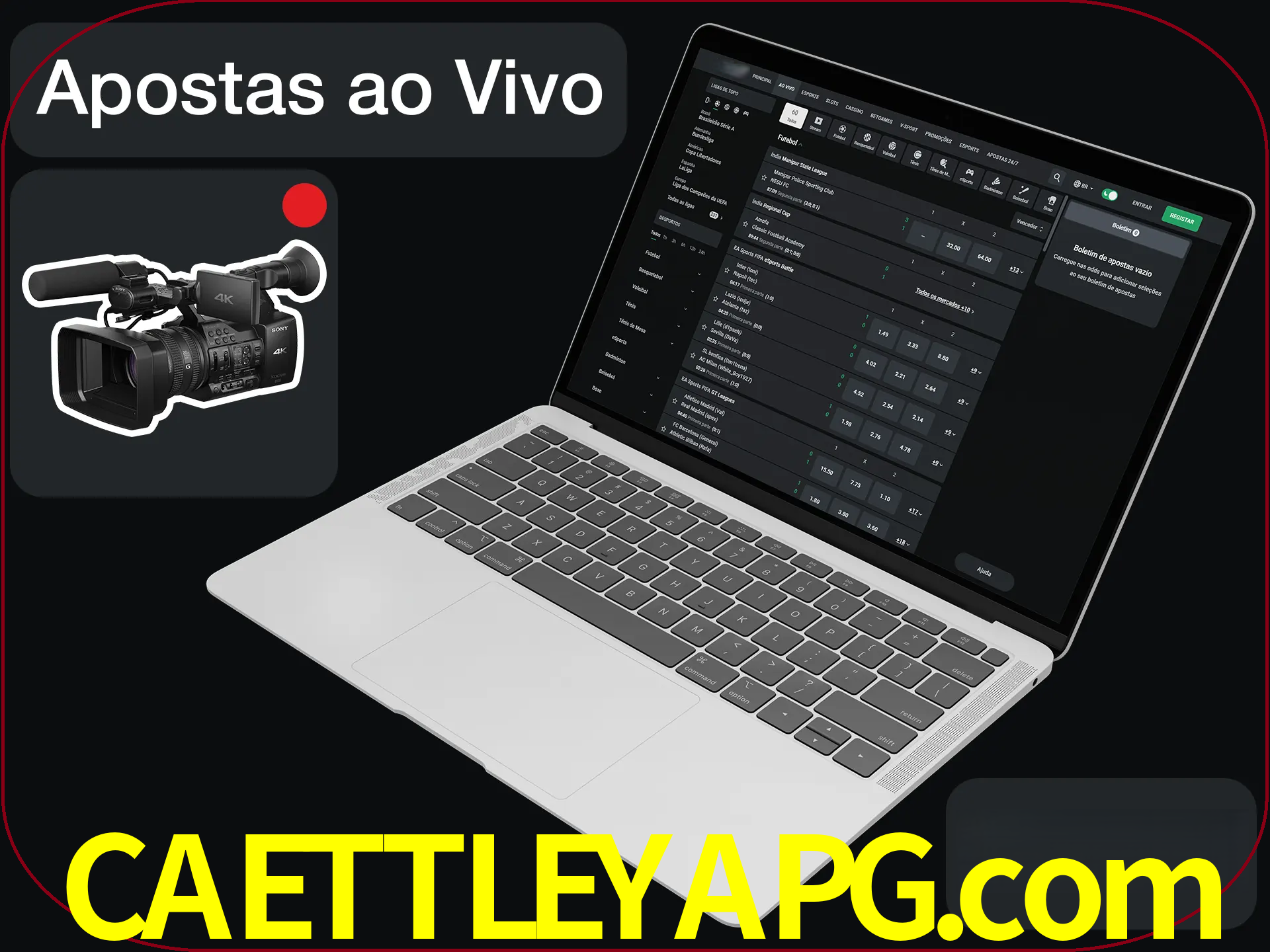 Aposte em formato ao vivo em nosso site.