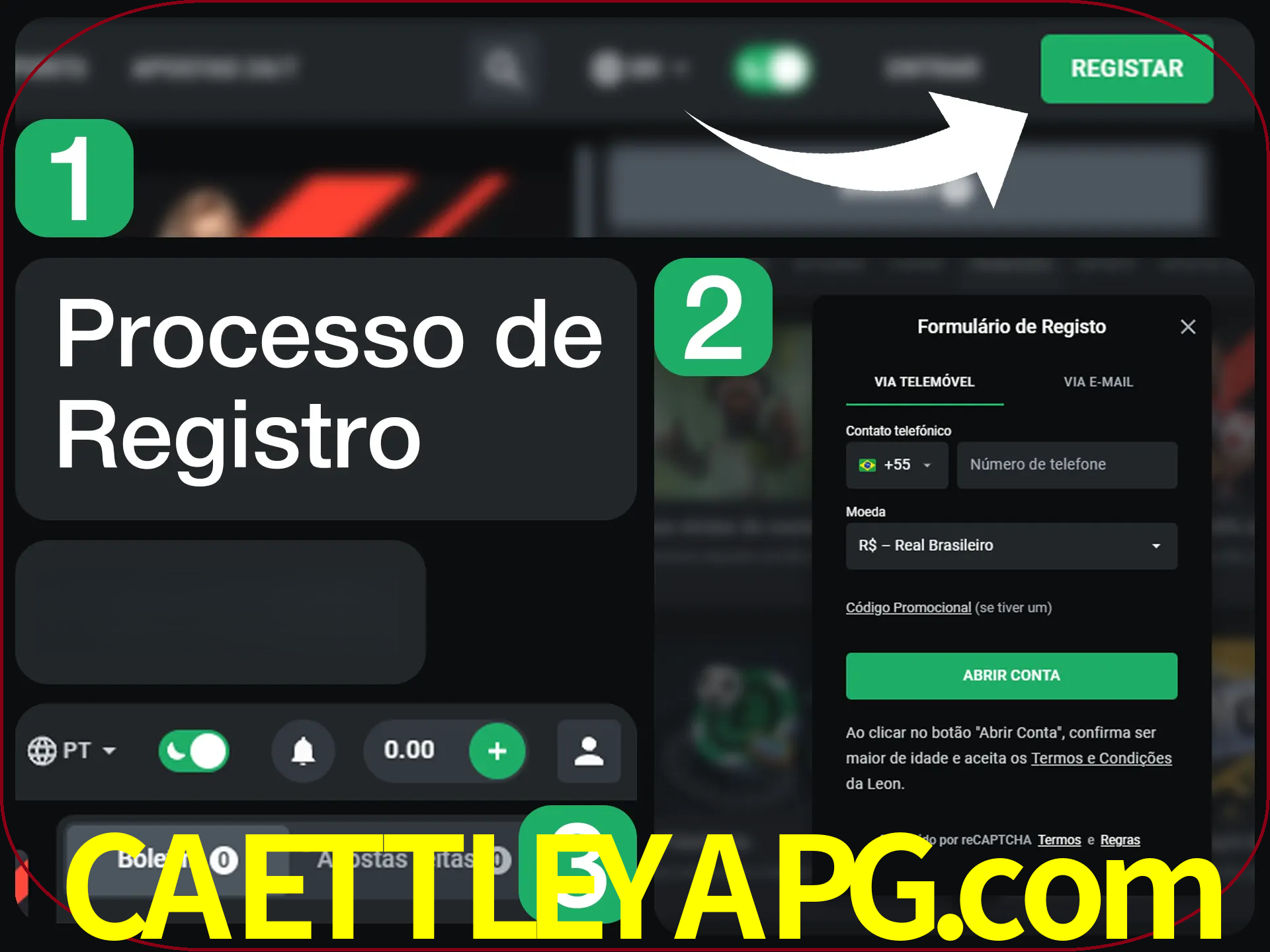 O processo de registro na LeonBet é simples.