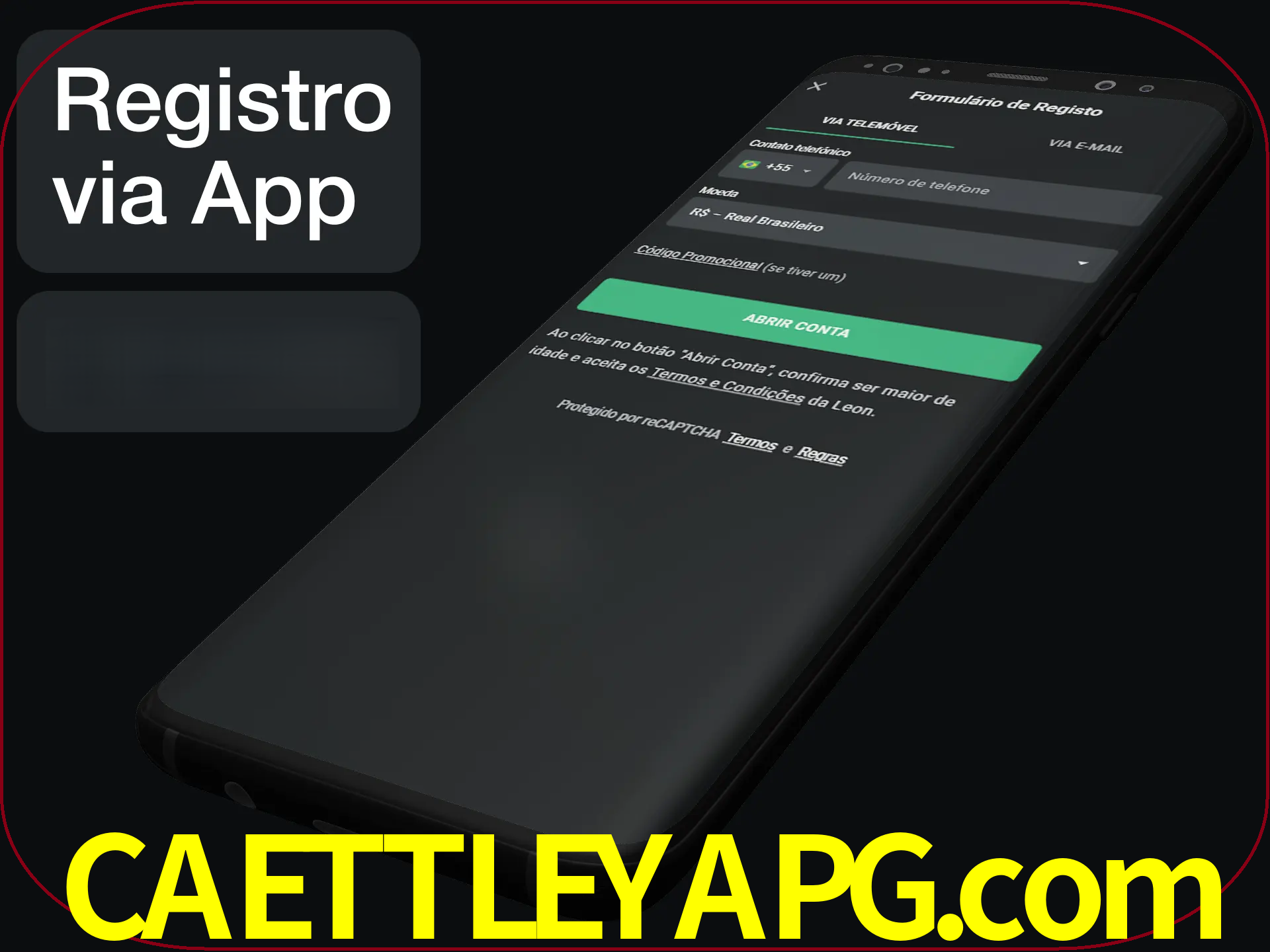 Registre-se quiclly em LeonBet usando o aplicativo.